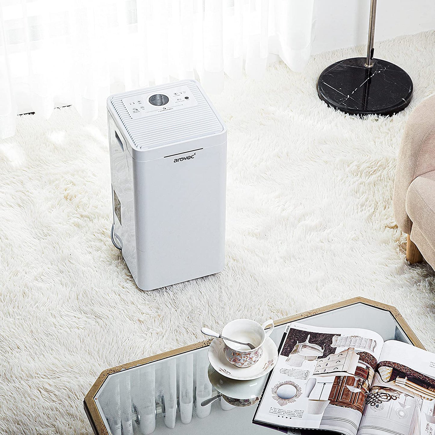 AROVEC 2-in-1 Smart Dehumidifier & Air Purifier – 10L/Day, 2.5L Tank, 30m² Coverage