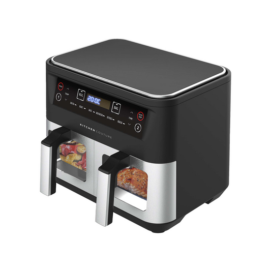 Kitchen Couture Dual View Air Fryer Stainless Steel 10L