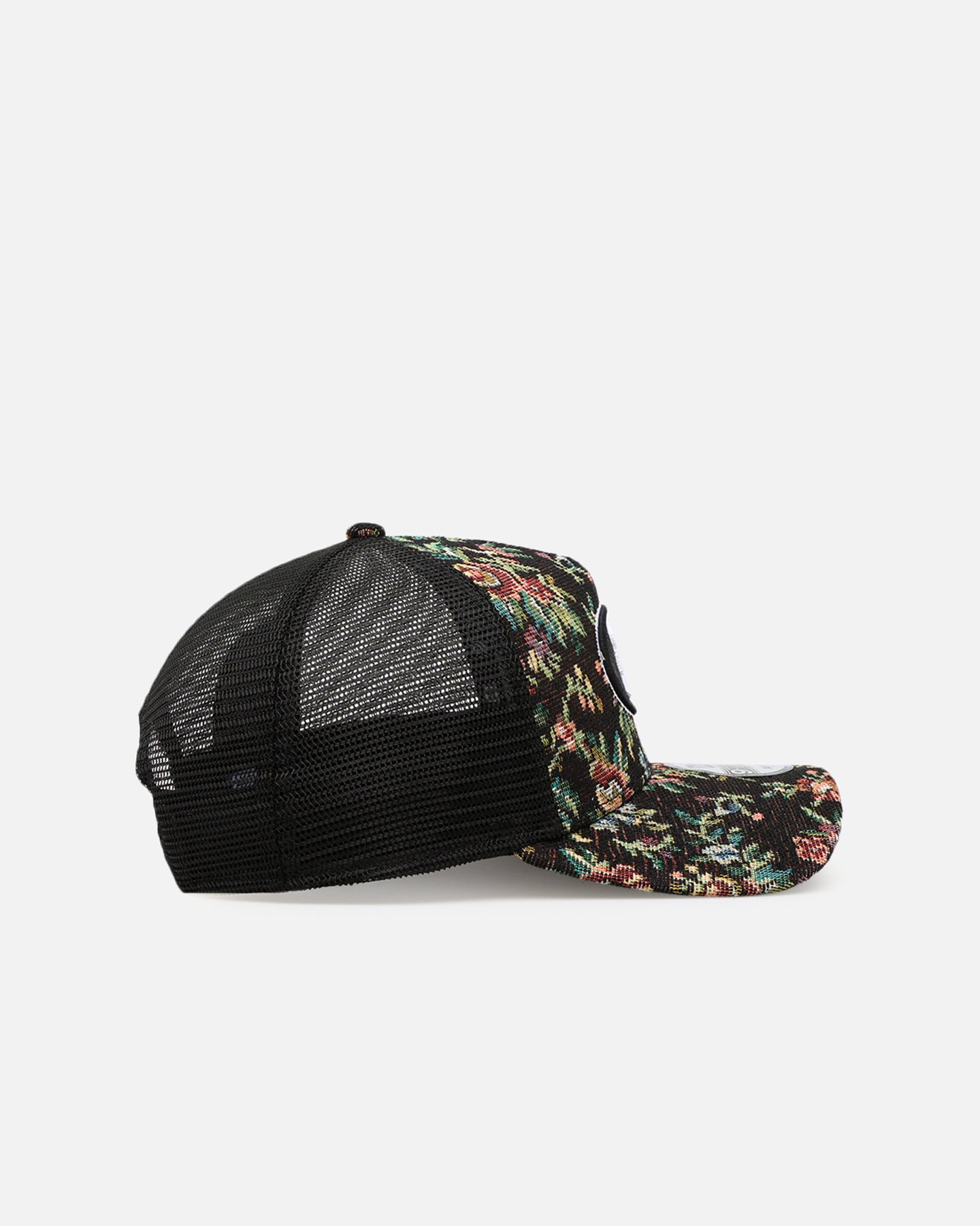 New Era San Francisco 49ers 'Black Floral Tapestry' 9FORTY A-Frame Trucker Snapback Tapestry