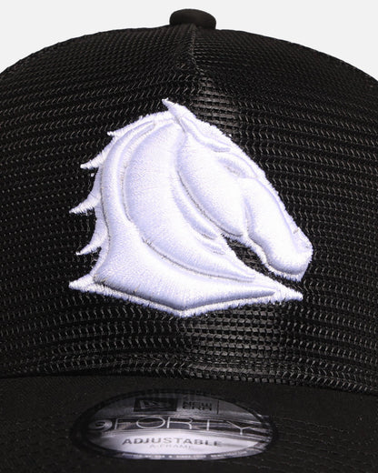New Era Brisbane Broncos 'NRL Mesh Crown' 9FORTY A-Frame Trucker Snapback Black