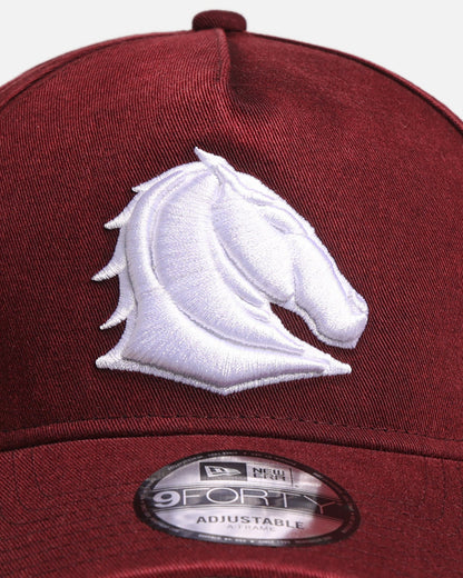 New Era Brisbane Broncos 'NRL Washed OTC' 9FORTY A-Frame Snapback Dark Purple