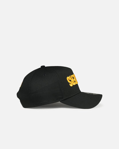 New Era Green Bay Packers 'Upside Down Logo' 9FORTY A-Frame Snapback Black