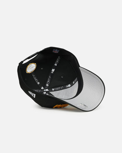 New Era Green Bay Packers 'Upside Down Logo' 9FORTY A-Frame Snapback Black