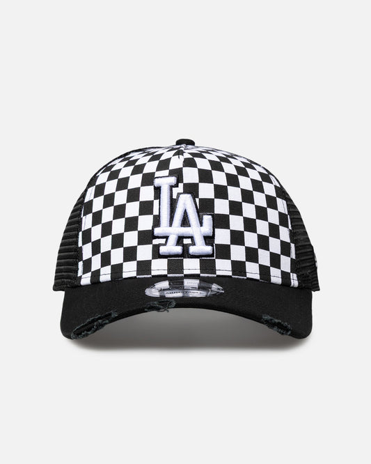 New Era Los Angeles Dodgers 'Checker Trucker' 9FORTY A-Frame Trucker Snapback White