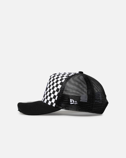 New Era Los Angeles Dodgers 'Checker Trucker' 9FORTY A-Frame Trucker Snapback White