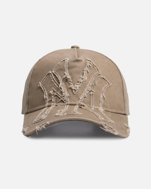 New Era New York Yankees 'Applique Distressed' 9FORTY A-Frame Snapback Beige/Khaki