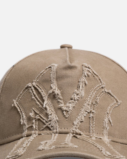 New Era New York Yankees 'Applique Distressed' 9FORTY A-Frame Snapback Beige/Khaki