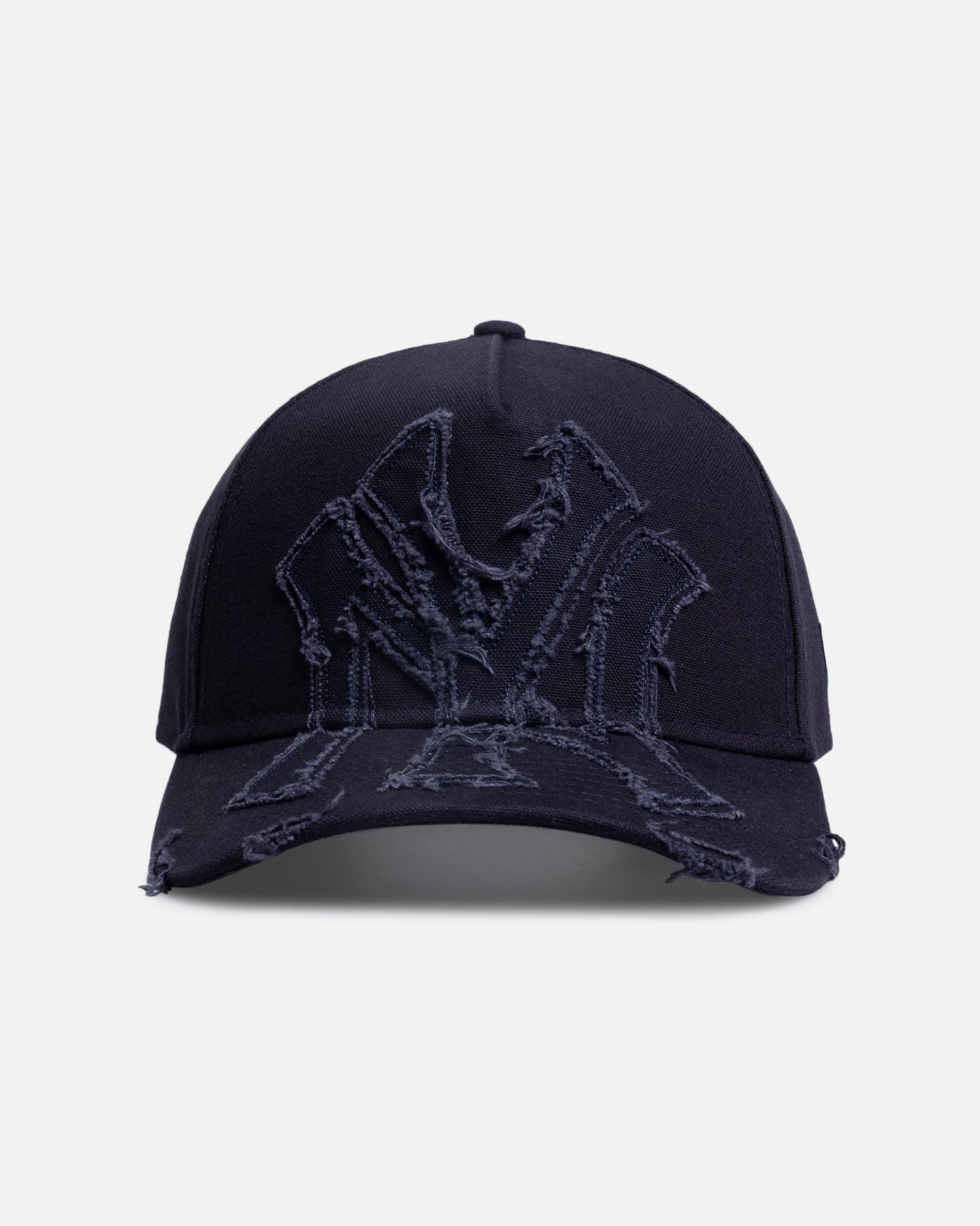 New Era New York Yankees 'Applique Distressed' 9FORTY A-Frame Snapback Navy