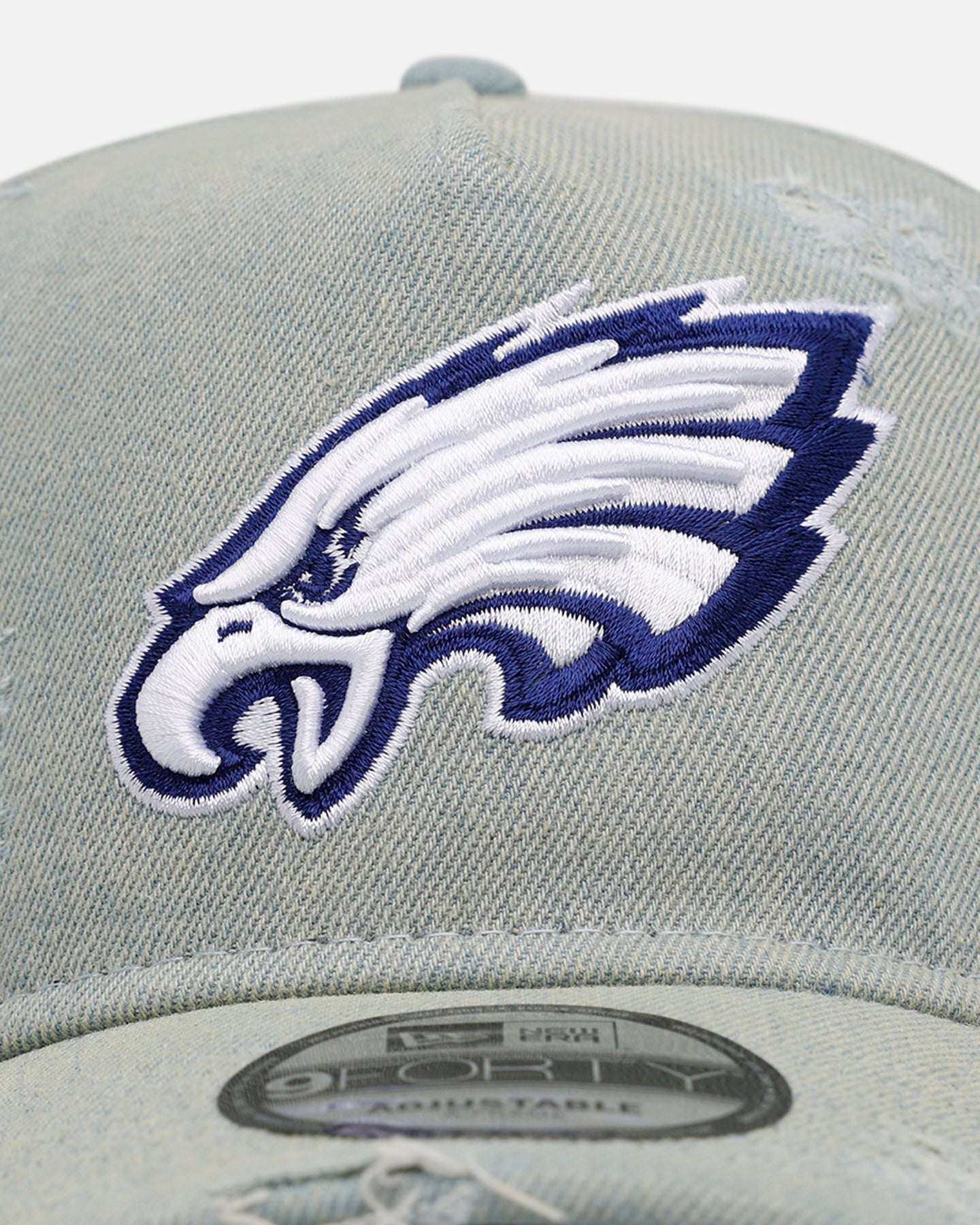 New Era Philadelphia Eagles 'Denim' 9FORTY A-Frame Snapback Light Wash Denim