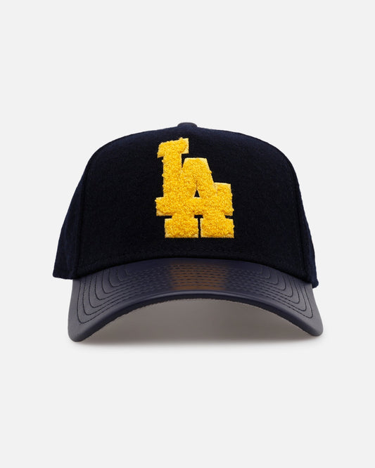 New Era Los Angeles Dodgers 'Varsity' 9FORTY A-Frame Strapback Navy