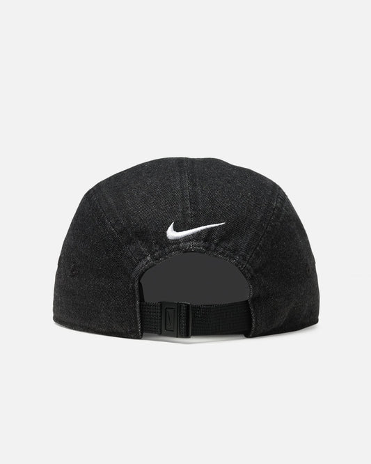 Nike Fly Unstructured Denim Strapback Cap Black/Black/White