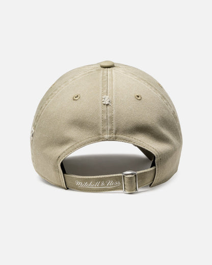 Mitchell & Ness Boston Celtics 'Gothic Arch' Dad Fit Strapback Gravel Stone