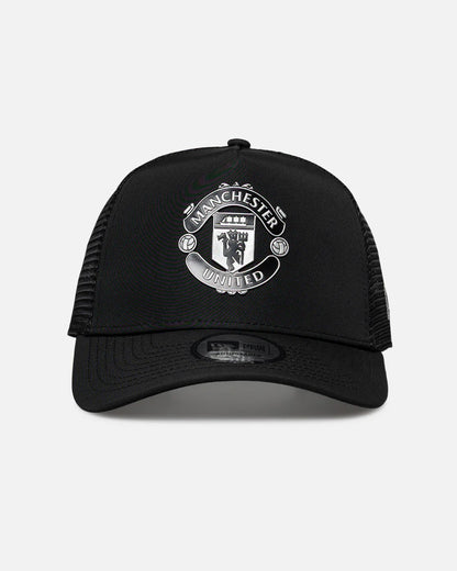 New Era Manchester United FC Reflective A-Frame Trucker Snapback Black