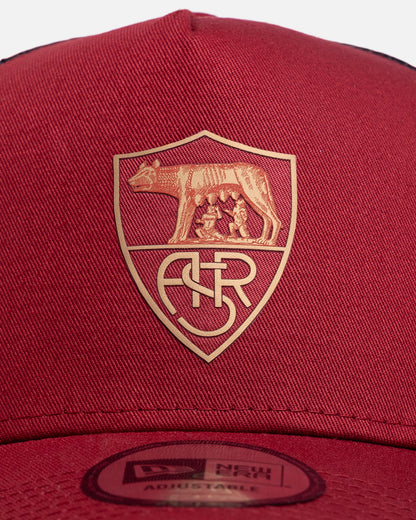 New Era AS Roma 'Tonal' 9FORTY A-Frame Trucker Snapback Dark Red