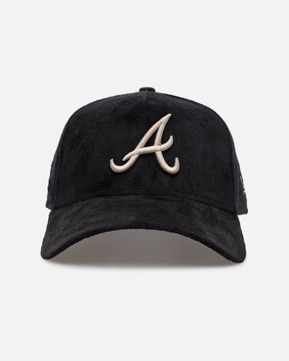 New Era Atlanta Braves 'Suede' 9FORTY A-Frame Strapback Black/Tan