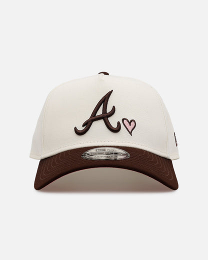 New Era Atlanta Braves 'Pink Satin Pink Hearts Walnut' 9FORTY A-Frame Snapback Chrome/Walnut