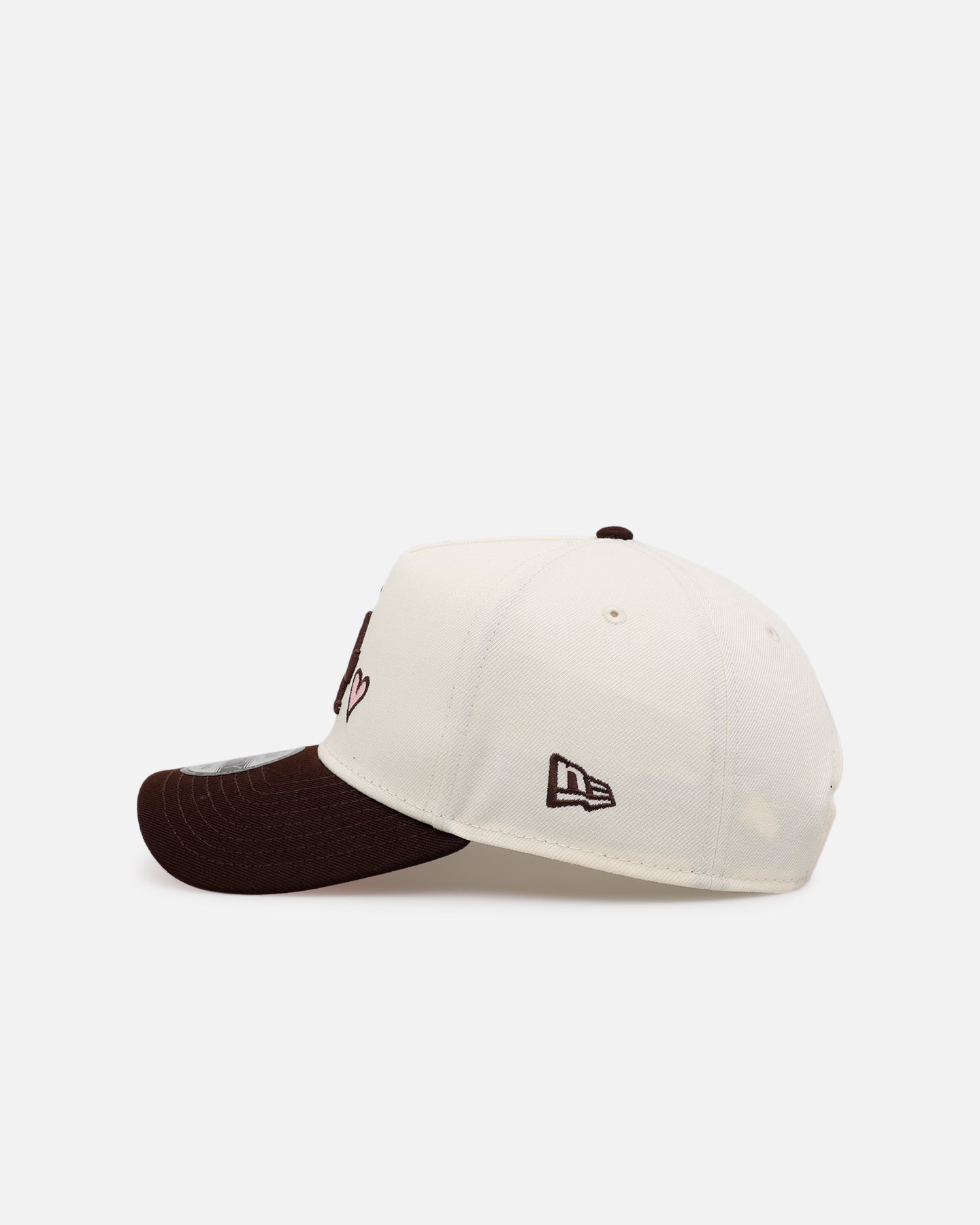 New Era Los Angeles Dodgers 'Pink Satin Pink Hearts Walnut' 9FORTY A-Frame Snapback Chrome/Walnut