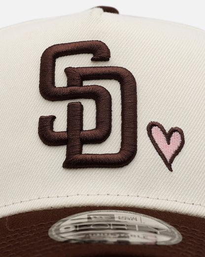 New Era San Diego Padres 'Pink Satin Pink Hearts Walnut' 9FORTY A-Frame Snapback Chrome/Walnut