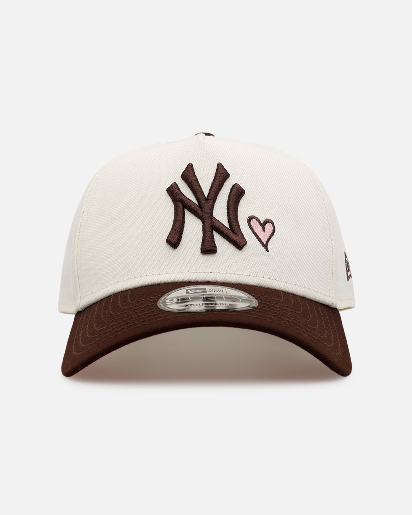 New Era New York Yankees 'Pink Satin Pink Hearts Walnut' 9FORTY A-Frame Snapback Chrome/Walnut