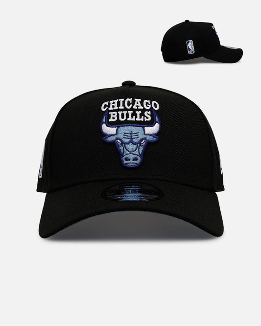 New Era Chicago Bulls 'Black And Sky Blue' 9FORTY A-Frame Snapback Black/Sky Blue