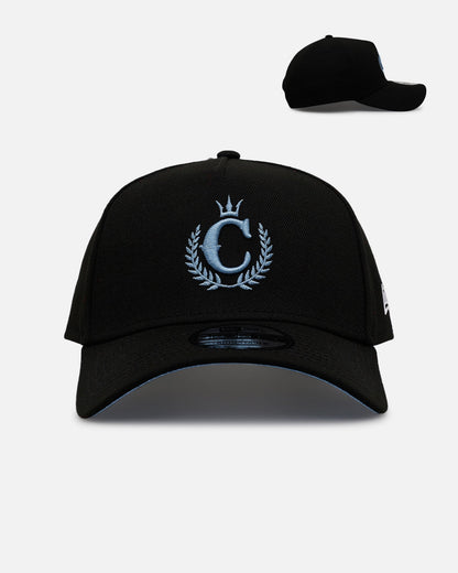 New Era X Culture Kings 'Black & Sky Blue' 9FORTY A-Frame Snapback Black/Sky Blue