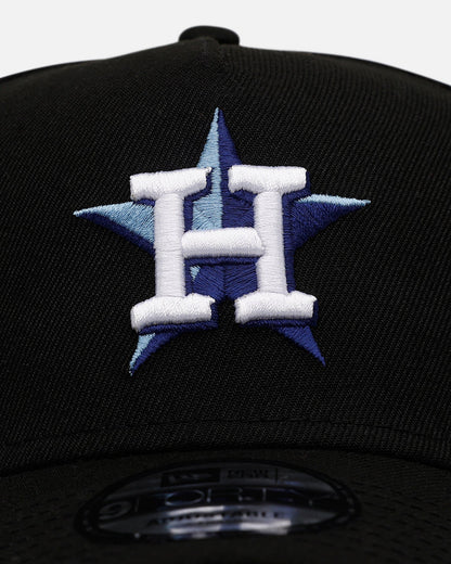 New Era Houston Astros 'Black And Sky Blue' 9FORTY A-Frame Snapback Black/Sky Blue