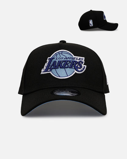 New Era Los Angeles Lakers 'Black And Sky Blue' 9FORTY A-Frame Snapback Black/Sky Blue