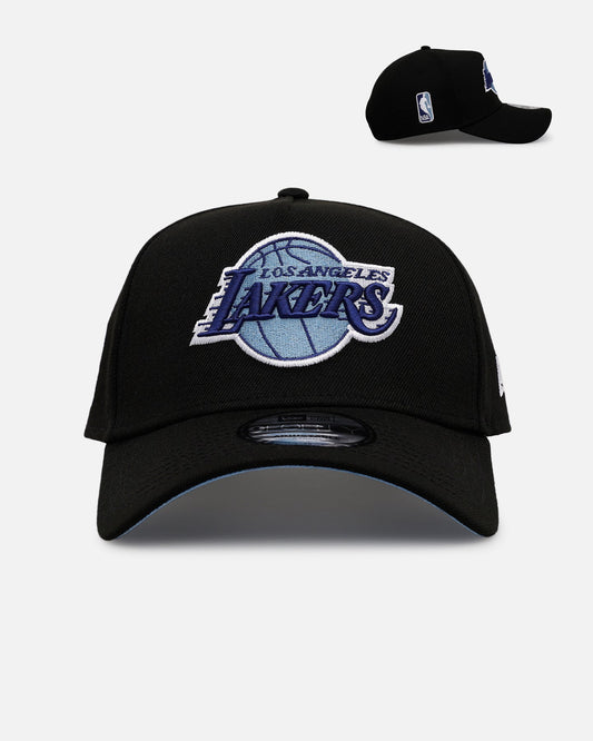 New Era Los Angeles Lakers 'Black And Sky Blue' 9FORTY A-Frame Snapback Black/Sky Blue
