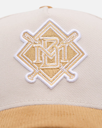 New Era Milwaukee Brewers 'Honey Pot' 9FORTY A-Frame Snapback Stone/Wheat