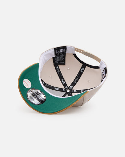 New Era Milwaukee Brewers 'Honey Pot' 9FORTY A-Frame Snapback Stone/Wheat