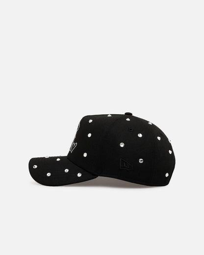 New Era Los Angeles Angels 'Black Satin Hearts' 9FORTY A-Frame Snapback Black