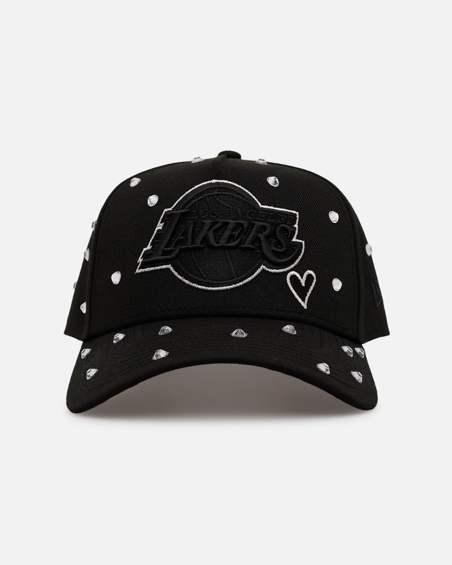 New Era Los Angeles Lakers 'Black Satin Hearts' 9FORTY A-Frame Snapback Black