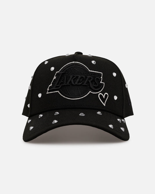 New Era Los Angeles Lakers 'Black Satin Hearts' 9FORTY A-Frame Snapback Black