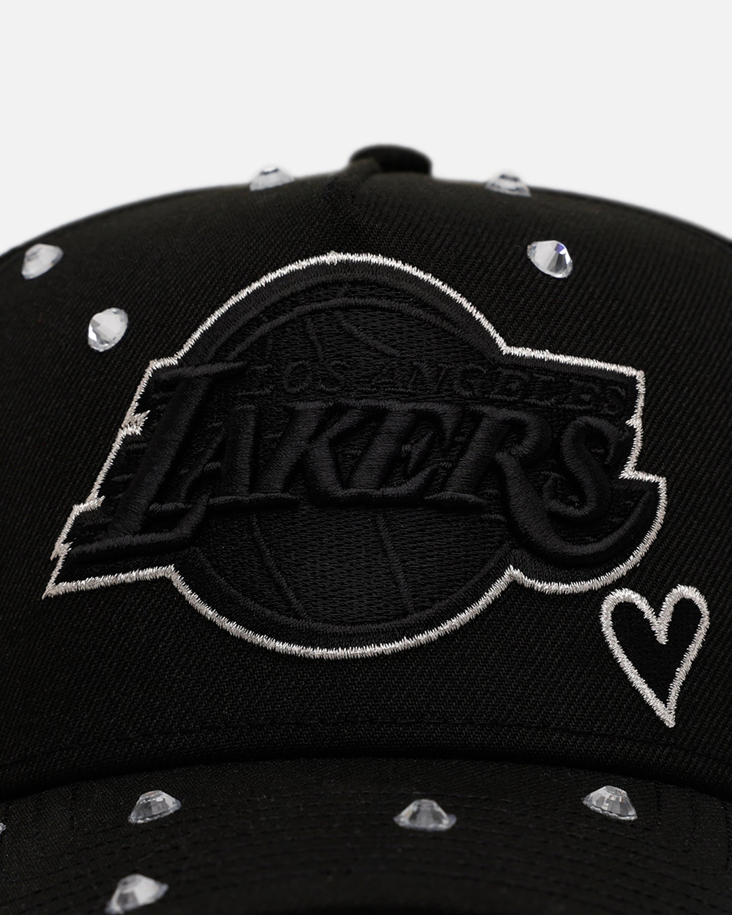 New Era Los Angeles Lakers 'Black Satin Hearts' 9FORTY A-Frame Snapback Black