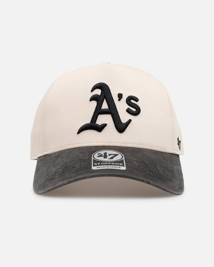 47 Brand Oakland Athletics 'Washed Black Visor' 47 Offside Snapback Natural
