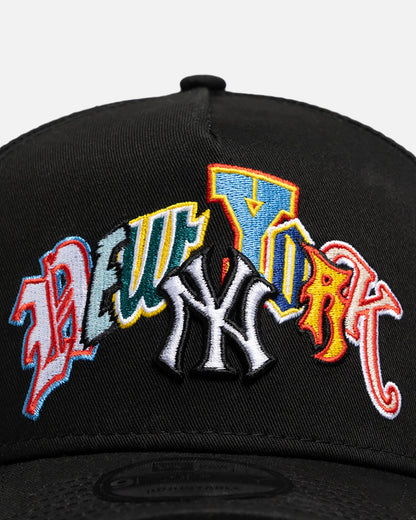 New Era New York Yankees 'Multi Letter' 9FORTY A-Frame Snapback Black