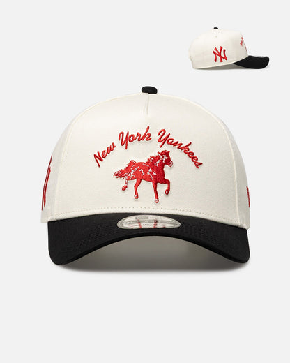 New Era New York Yankees 'Galloping Horse' 9FORTY A-Frame Snapback White/Black