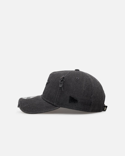 New Era Houston Astros 'Patent Leather' 9FORTY A-Frame Strapback Washed Black