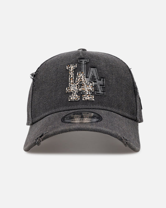 New Era Los Angeles Dodgers 'Patent Leather' 9FORTY A-Frame Strapback Washed Black