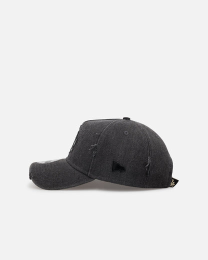 New Era Los Angeles Dodgers 'Patent Leather' 9FORTY A-Frame Strapback Washed Black