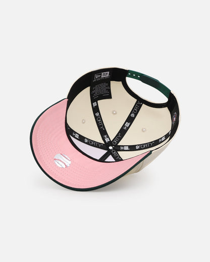 New Era San Diego Padres 'Pink Satin Hearts Green' 9FORTY A-Frame Snapback Chrome/Dark Green