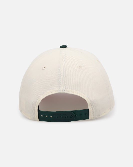 New Era Texas Rangers 'Pink Satin Hearts Green' 9FORTY A-Frame Snapback Chrome/Dark Green