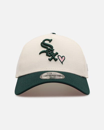 New Era Chicago White Sox 'Pink Satin Hearts Green' 9FORTY A-Frame Snapback Chrome/Dark Green