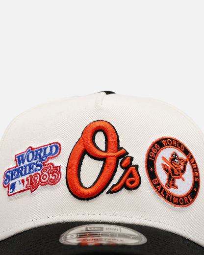 New Era Baltimore Orioles 'World Series Logo' 9FORTY A-Frame Snapback Chrome