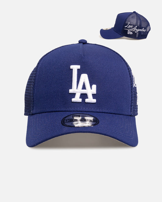 New Era Los Angeles Dodgers 9FORTY A-Frame Trucker Snapback Dark Blue