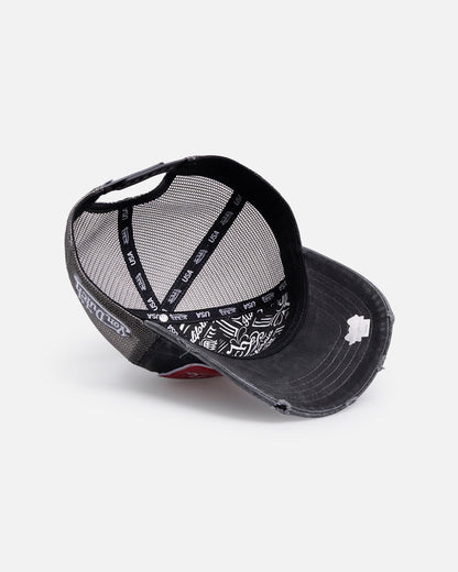 Von Dutch Distressed Old Originals Trucker Snapback Black/Grey