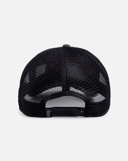 Von Dutch Distressed Trucker Snapback Black/Pink