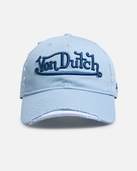 Von Dutch Signature Brim Dad Strapback Cap Light Blue