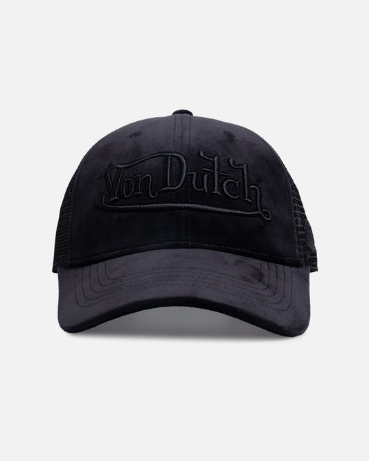 Von Dutch Signature Velvet Trucker Snapback Black