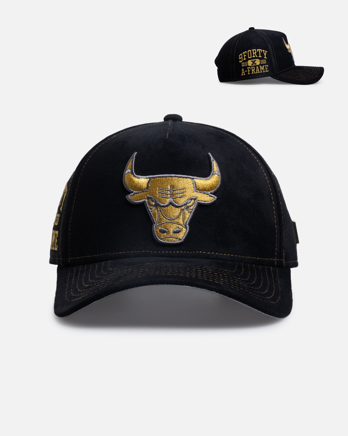 New Era Chicago Bulls 'Statement Suede 10 Year Anniversary' 9FORTY A-Frame Snapback Black Suede